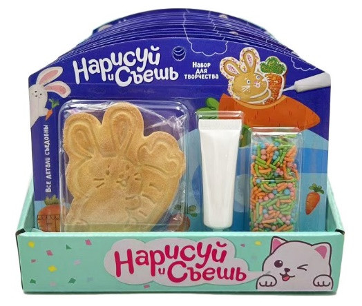  Набор для творчества Нарисуй и съешь "Зайка" (блок 12шт 59г) в Мурманске
