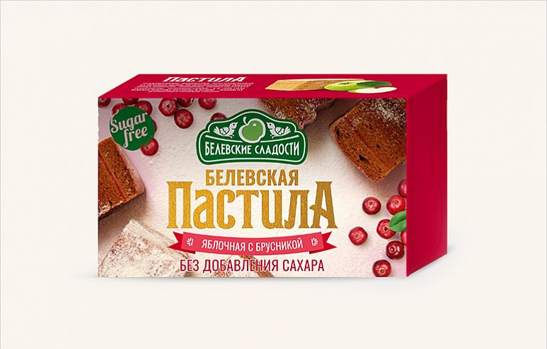  Пастила  200г диетическая с КЛЮКВОЙ, НОВЫЙ ФОРМАТ (4*50г)    в Мурманске