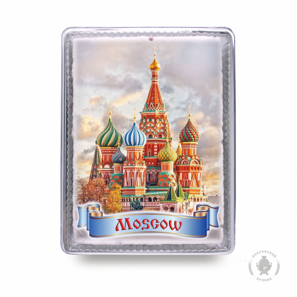 Пряник 600г MOSCOW с фотопечатью (в подарочной пластиковой упаковке)  в Мурманске